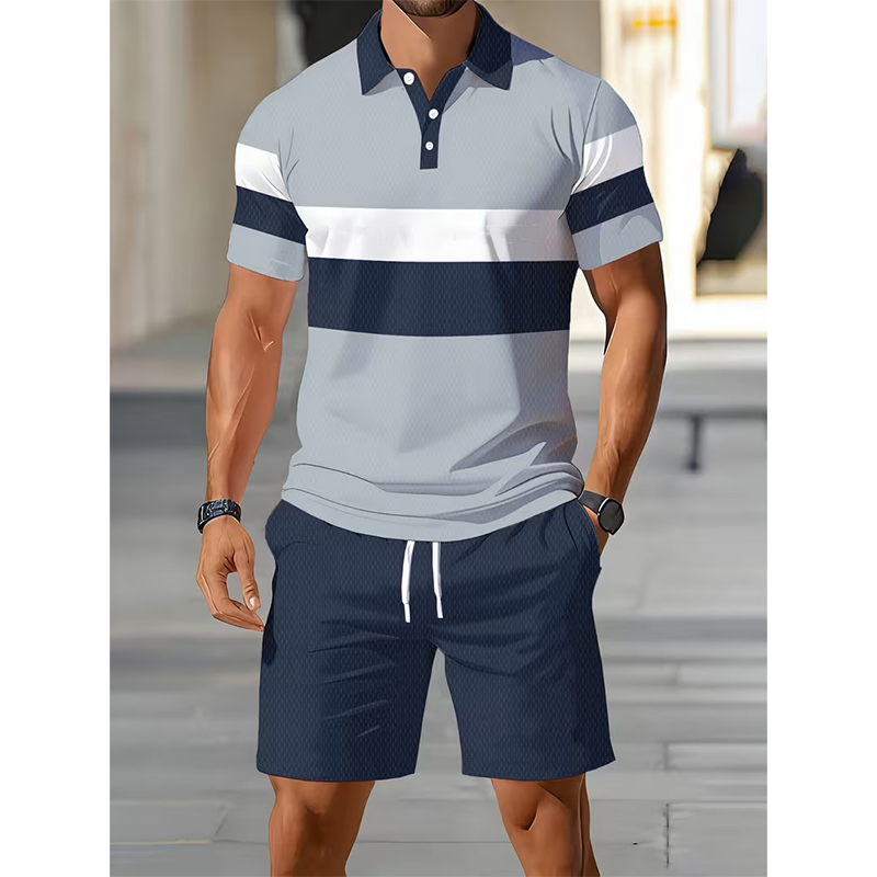 ⏰TIJDELIJKE AANBIEDING✨ Korte mouw poloshirt set combinatie tot boven de knie broek sportief veelzijdig