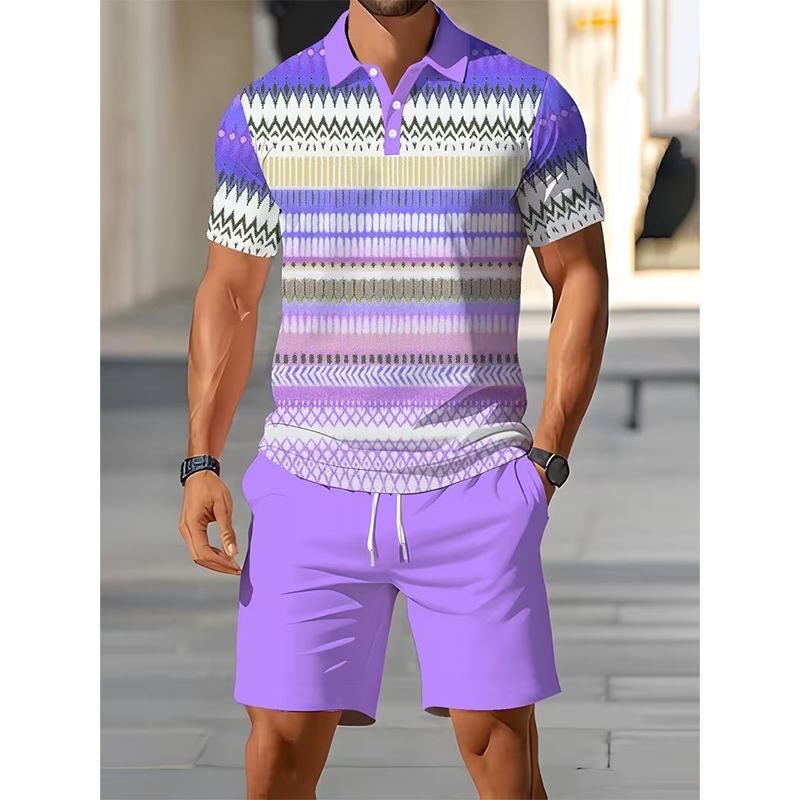 ⏰TIJDELIJKE AANBIEDING✨ Korte mouw poloshirt set combinatie tot boven de knie broek sportief veelzijdig