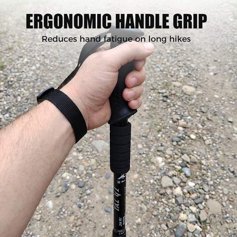 💥Tijdelijke Korting! 💥🏔️🦯Telescopische Trekking Stok met Ergonomische Handgreep | Compact & Lichtgewicht💪