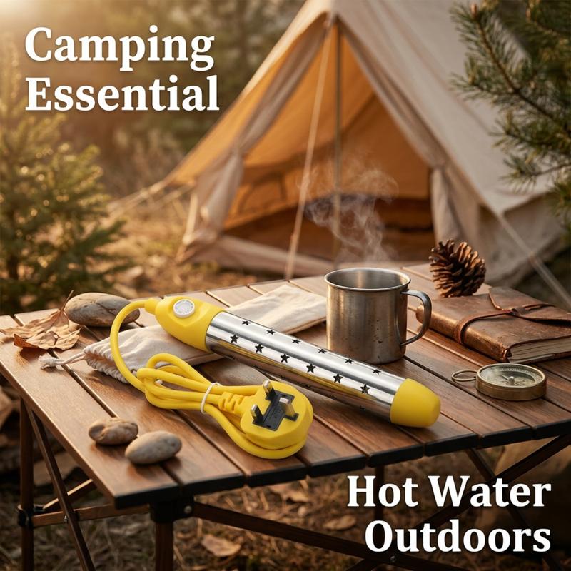 🎒☕ 50% KORTING! Van kantoor tot camping: deze dompelaar met stalen brandschild is je mini-waterkoker voor onderweg. Licht, compact, en het hete deel blijft verborgen – veilig en snel!