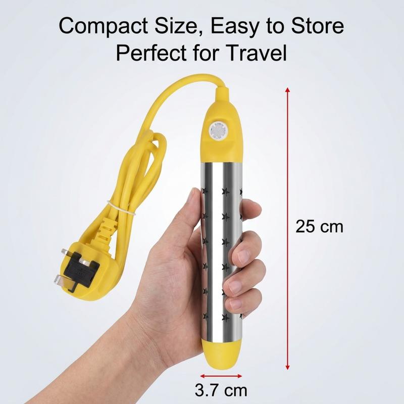 🎒☕ 50% KORTING! Van kantoor tot camping: deze dompelaar met stalen brandschild is je mini-waterkoker voor onderweg. Licht, compact, en het hete deel blijft verborgen – veilig en snel!