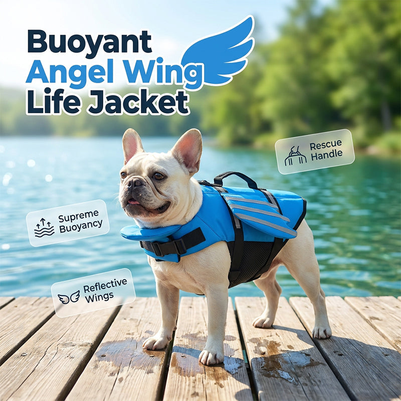 Ademend, reflecterend, en met een stevig handvat. Dit engelvleugel-zwemvest voor je hond laat hem stralen in het donker en drijft hem moeiteloos – de veiligste zwembeurt ooit!