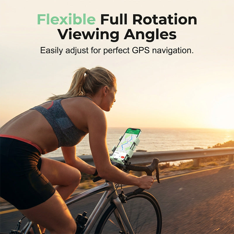 🎉Tijdelijke Korting! 🚴📱Schokdempende Telefoonhouder voor Fiets | ABS Kunststof | Stuur- of Spiegelbevestiging | Veilige Grip🛡️