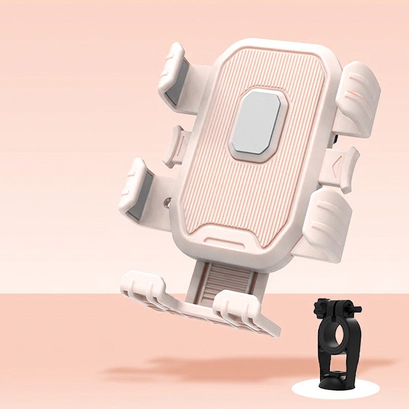🎉Tijdelijke Korting! 🚴📱Schokdempende Telefoonhouder voor Fiets | ABS Kunststof | Stuur- of Spiegelbevestiging | Veilige Grip🛡️