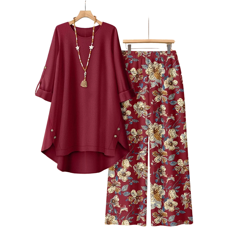 🔥50K+ VERKOCHT⏰ KORTING 50%🌼 Boho tweedelige set, katoenlinnen zonder zweten
