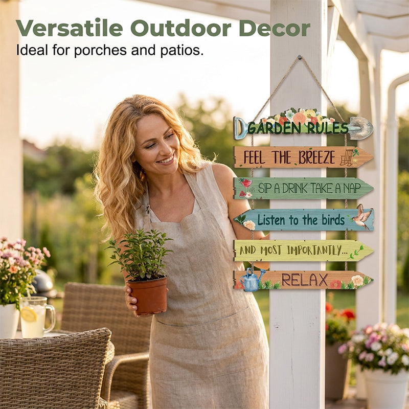 🌿 50% KORTING – Rustieke Houten Tuin Wanddecoratie – Warme Sfeer voor Huis & Tuin ✨