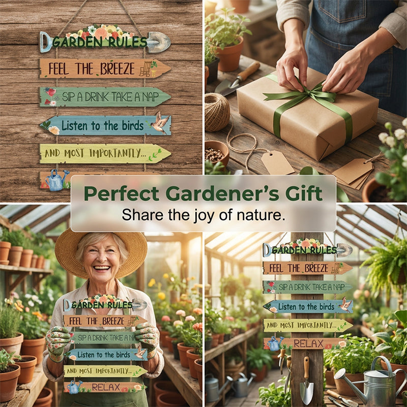 🌿 50% KORTING – Rustieke Houten Tuin Wanddecoratie – Warme Sfeer voor Huis & Tuin ✨