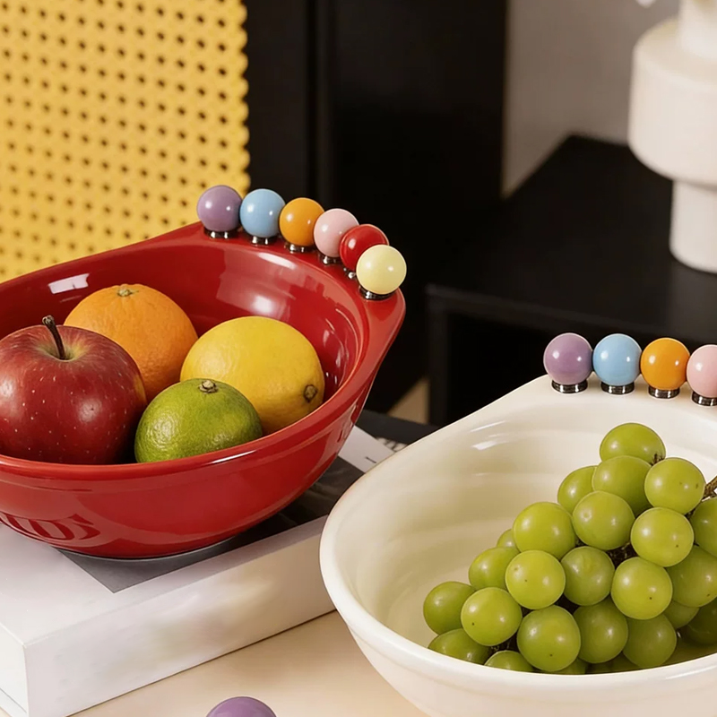 Bol à collations en forme de pied ludique avec fourchettes à fruits intégrées