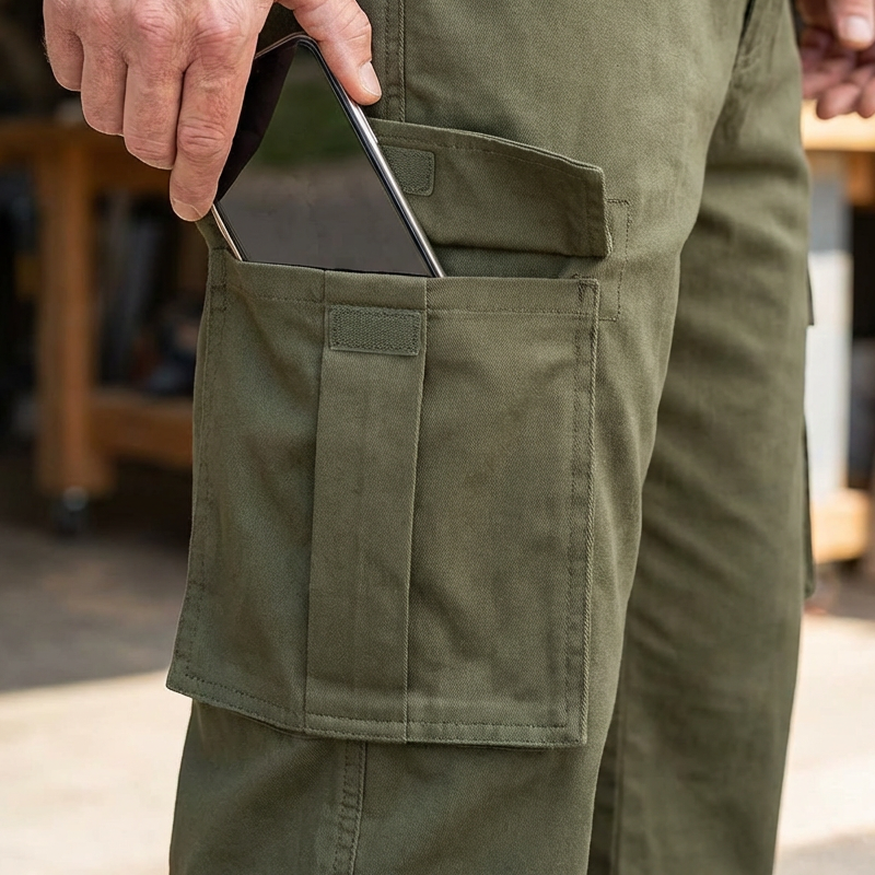 👖🧵 Cargo-broek voor heren met meerdere zakken en een relaxte pasvorm – Duurzaam en ademend – Perfect voor op het werk, tijdens het wandelen of voor dagelijks gebruik – Praktisch en comfortabel 🌿✨