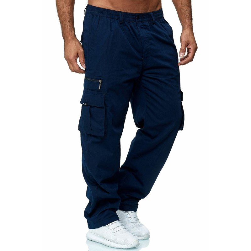 👖🧵 Cargo-broek voor heren met meerdere zakken en een relaxte pasvorm – Duurzaam en ademend – Perfect voor op het werk, tijdens het wandelen of voor dagelijks gebruik – Praktisch en comfortabel 🌿✨