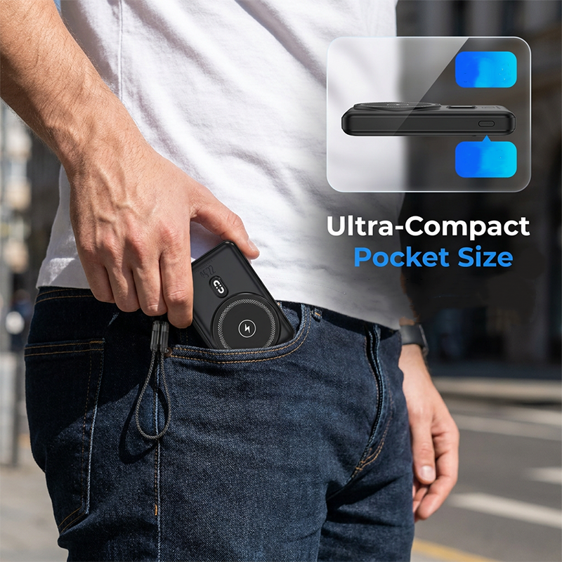 ⏳Tijdelijk 50% korting⏰3-in-1 magnetische powerbank met ingebouwde kabel🔋📱