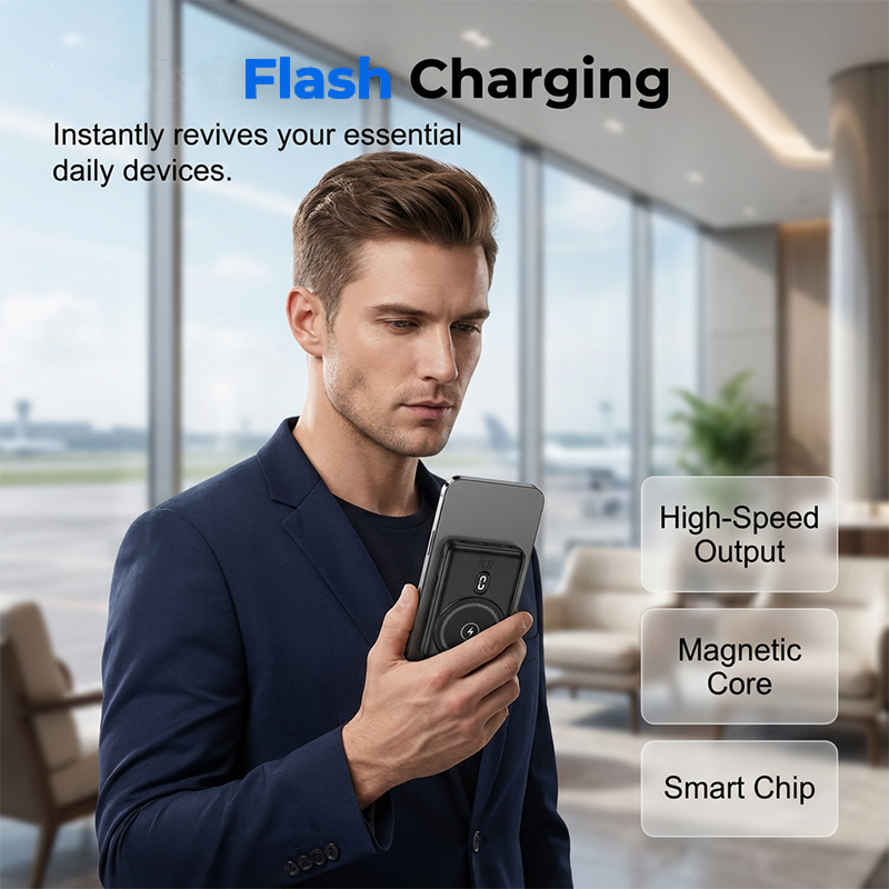 ⏳Tijdelijk 50% korting⏰3-in-1 magnetische powerbank met ingebouwde kabel🔋📱