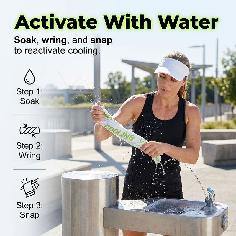 🧊💦 Direct verkoelende handdoek – draagbaar, ademend, perfect voor workouts en op reis!