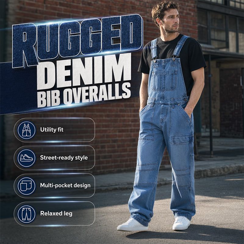 🔥50% KORTING 50K+ VERKOCHT💙 Heren denim overall kwalitatieve mengstof verstelbare schouderbanden meerdere zakken