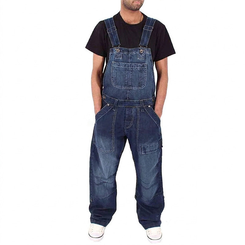 🔥50% KORTING 50K+ VERKOCHT💙 Heren denim overall kwalitatieve mengstof verstelbare schouderbanden meerdere zakken