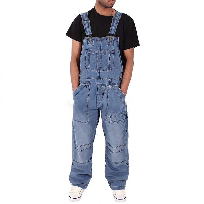 🔥50% KORTING 50K+ VERKOCHT💙 Heren denim overall kwalitatieve mengstof verstelbare schouderbanden meerdere zakken