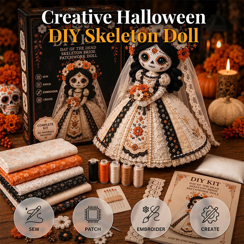 💀 Spooky Skelet Bruid DIY Set – Unieke Halloween Woondecoratie 🎃