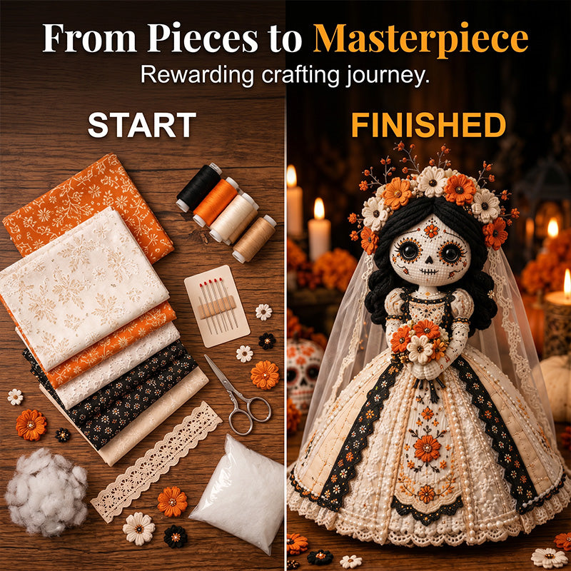 💀 Spooky Skelet Bruid DIY Set – Unieke Halloween Woondecoratie 🎃