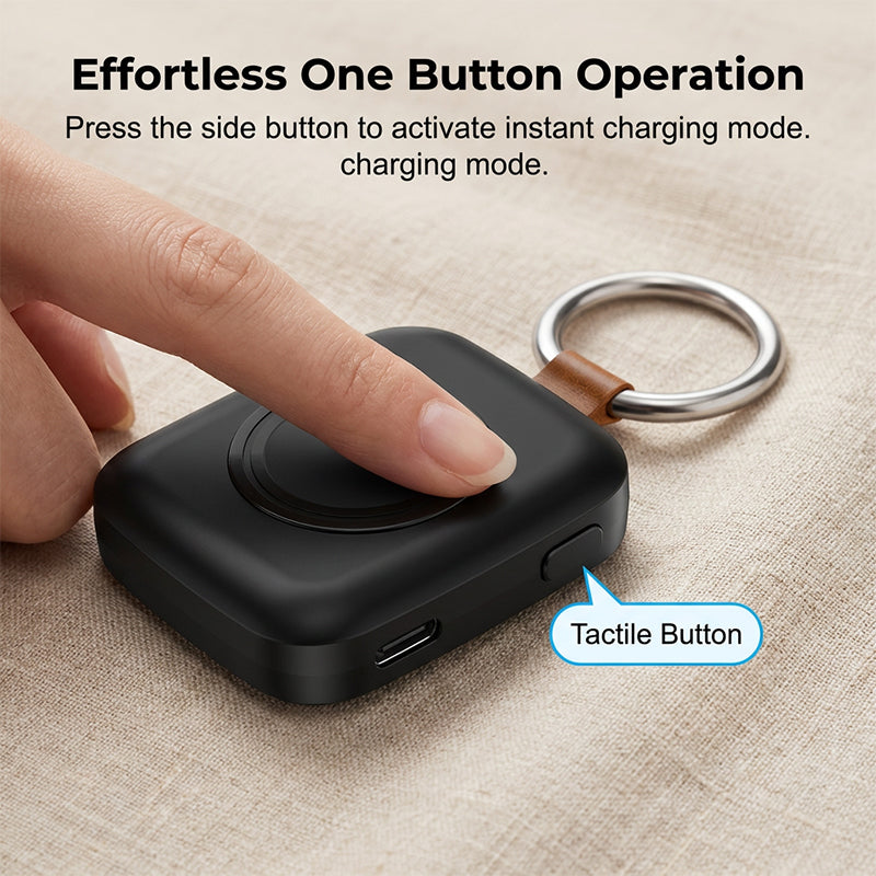 ⌚✨ 50% KORTING! Compact, magnetisch, en past aan je sleutelbos. Deze 1200mAh powerbank laadt je horloge razendsnel op – van noodgeval tot volledige werkdag.