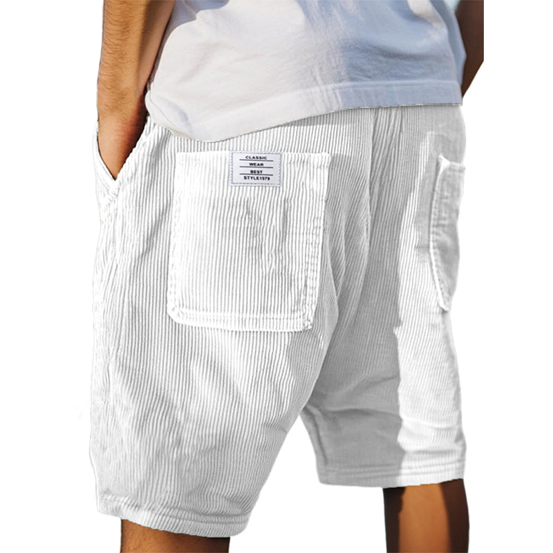 🕰️✨50% KORTING – Casual corduroy shorts met trekkoord voor heren – Vintage stijl, modern comfort! | Zachte textuur + verstelbare taille | Perfect voor elke casual gelegenheid ✨