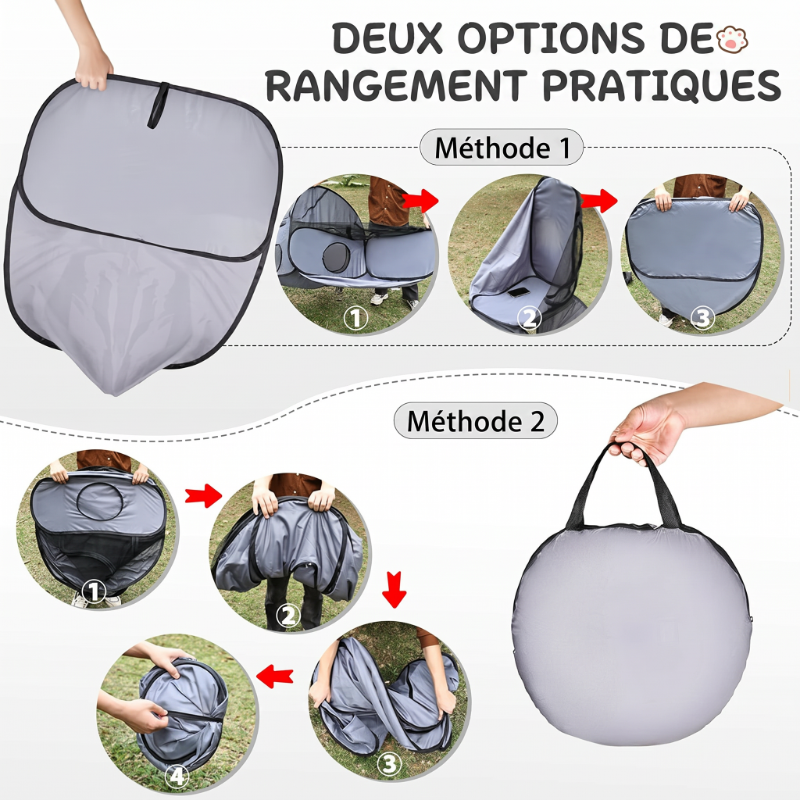 🐱 50% KORTING! 🏠 Veelzijdig kattenhuis met hekwerk – Ademend, wasbaar en opvouwbaar – Perfect als toevluchtsoord, speelplek of kraamhok – knus en praktisch 🐾✨