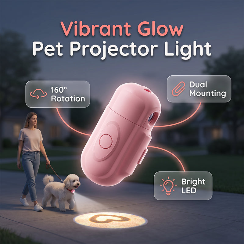 🔥LAATSTE DAG VAN DE UITVERKOOP 50% KORTING !!🐾Anti-verlies-halsband voor huisdieren met projectorlampje en raspatronen