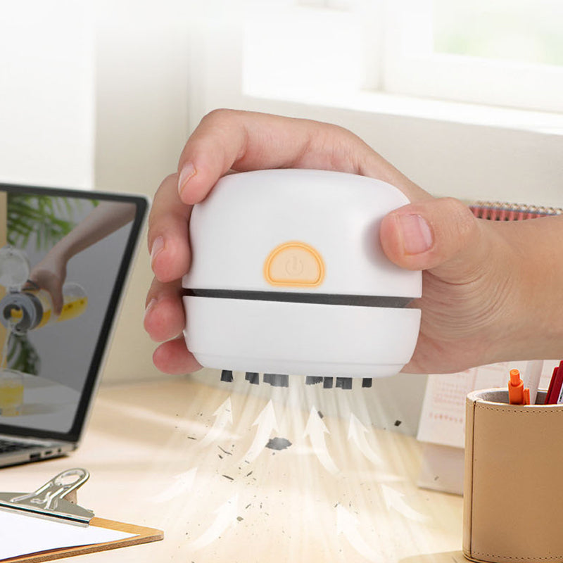 🔥Aanbieding 50% KORTING🔥 Stop met het wegblazen van kruimels van je toetsenbord! Draagbare mini-bureaustofzuiger – USB-oplaadbaar, 360° zuigkracht, start met één druk op de knop 🖥️