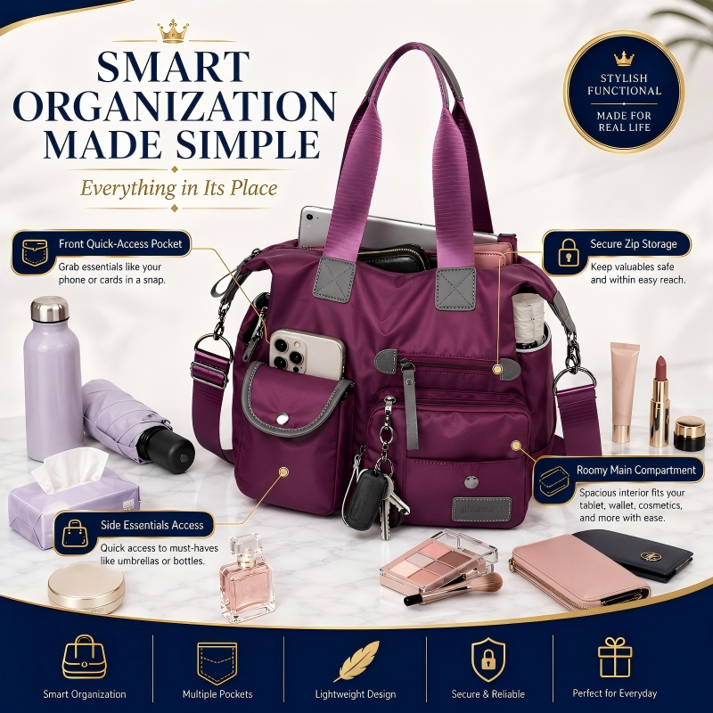 👜✨ Grote waterdichte shopper voor dames