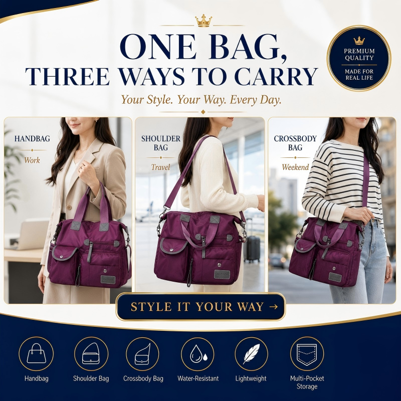 👜✨ Grote waterdichte shopper voor dames