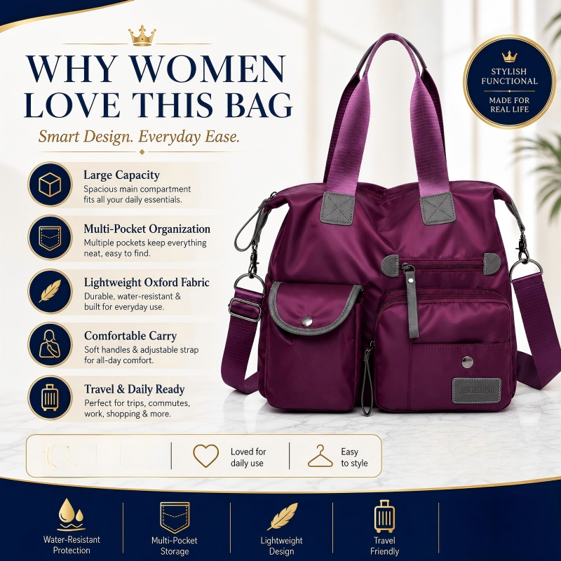 👜✨ Grote waterdichte shopper voor dames