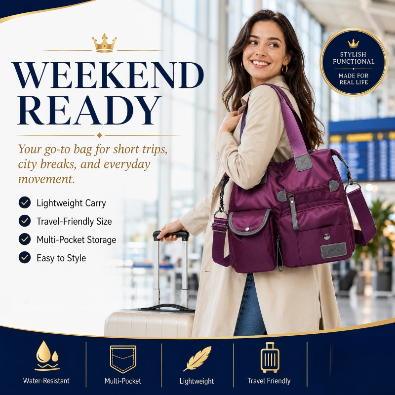 👜✨ Grote waterdichte shopper voor dames