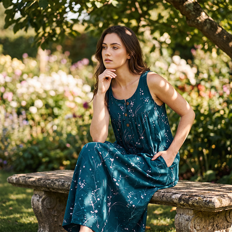 🌿 Limited Time ✨Mouwloze Maxi Jurk 👗  Flatterende Pasvorm