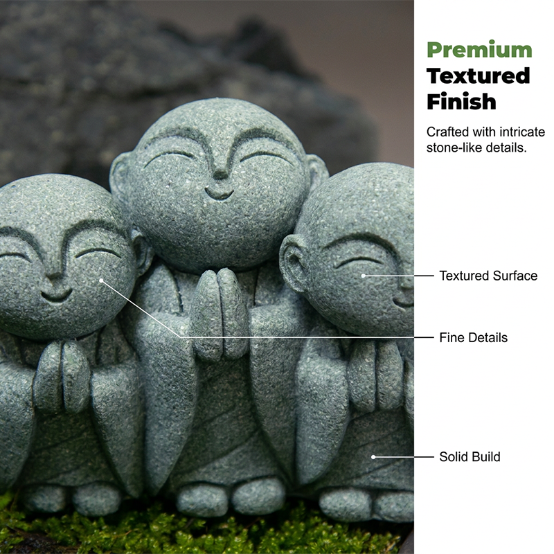 💥【LIMITED TIME 50% OFF】🔥 Mini Zen Monnik Beeldje | Natuurlijke Blauwe Steen | Glimlachend Gezicht | Miniatuurlandschap Accessoire | Bureau/Bonsai/Terrarium Decoratie | Meerdere Stijlen