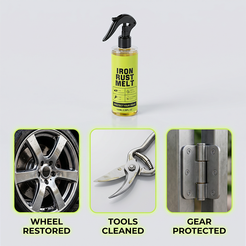 💥【LIMITED TIME 50% OFF】🔥 IJzerroestsmeltspray | Lost Roest Direct Zonder Lakschade | pH-Neutraal | Laat Beschermende Laag Achter | Auto/Gereedschap/Tuin | 100ml