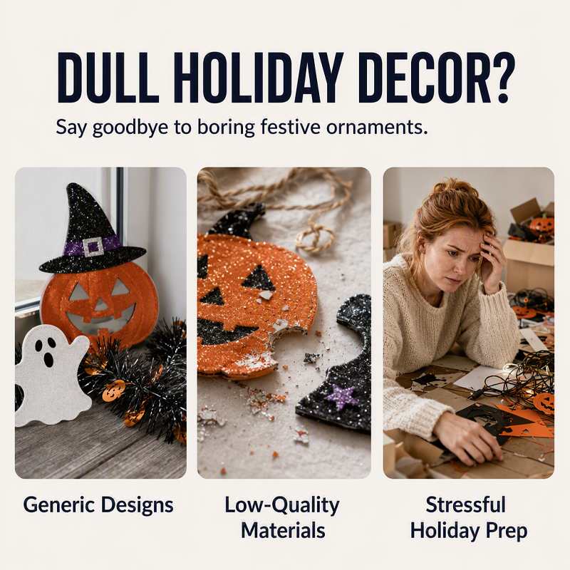 Halloween DIY Glitterkunst Hangende Ornament Kit