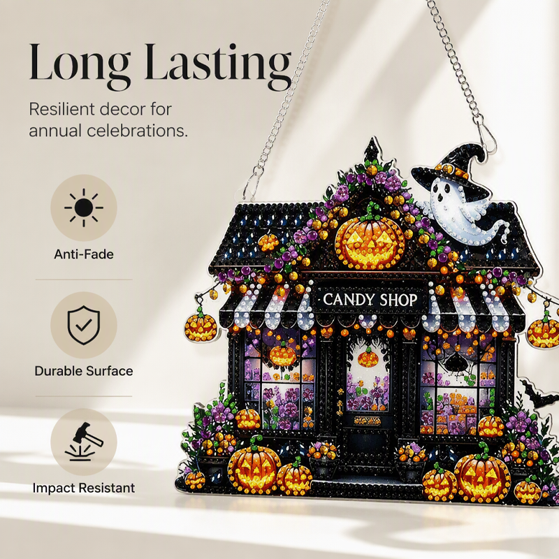 Halloween DIY Glitterkunst Hangende Ornament Kit
