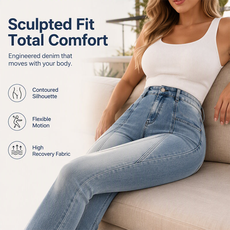 🎁Nieuwe collectie 55% korting💥Dames skinny jeans met hoge taille en afslankend effect