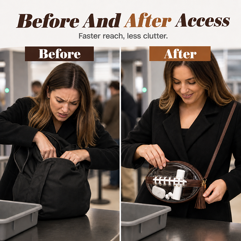 🏈 Transparante crossbodytas in de vorm van een voetbal – Stijl voor de wedstrijddag gecombineerd met alledaags gemak ✨
