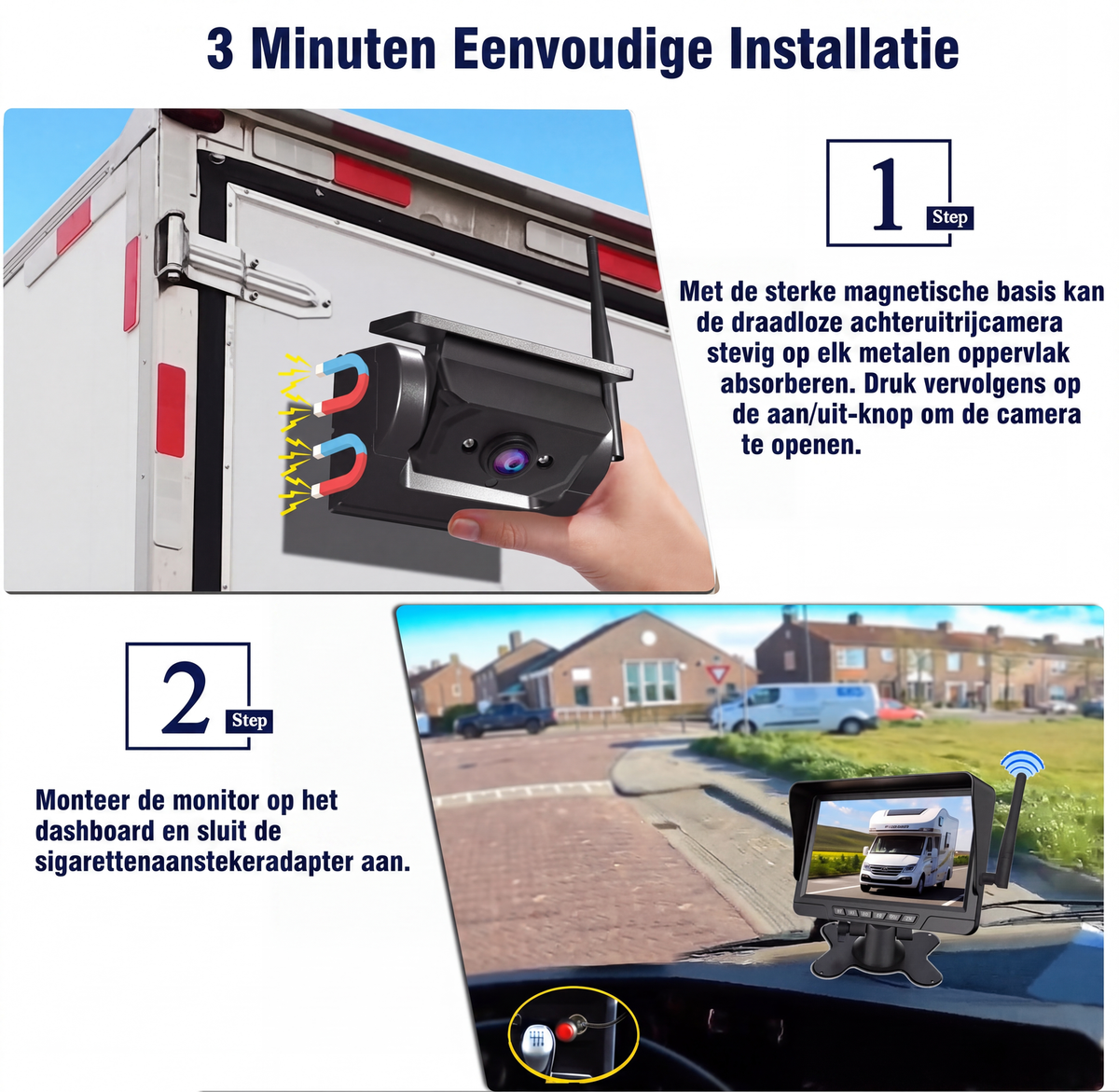 Draadloze Achteruitrijcamera | Meer Zicht Achter Je Voertuig & Makkelijker Manoeuvreren