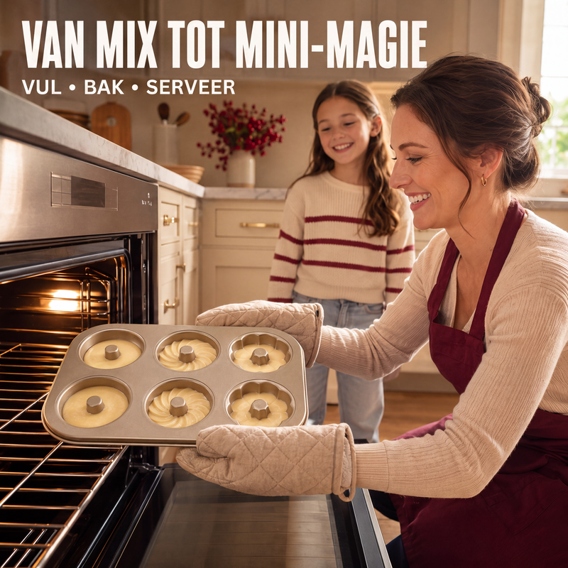 Antiaanbak mini tulbandvorm met meerdere holtes