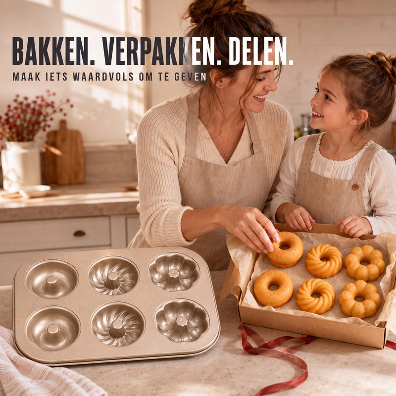 Antiaanbak mini tulbandvorm met meerdere holtes
