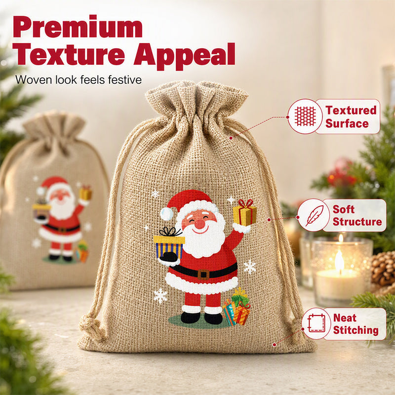 🎄⛄Losse snoepjes en cadeautjes netjes verpakt in seconden – Kerst Jute Cadeauzakjes met Trekkoord | 29 Designs 🎁🎄
