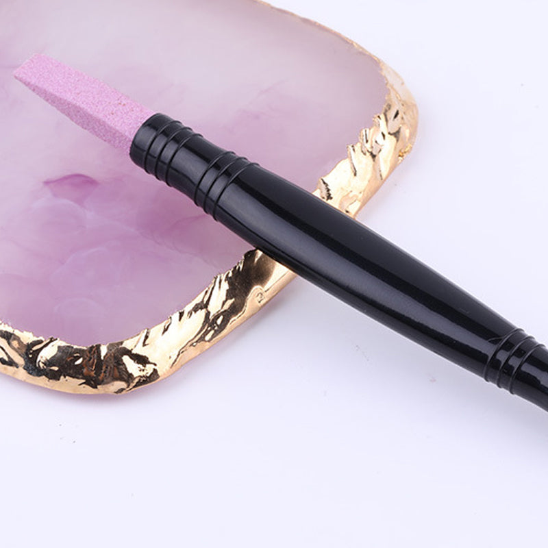 Double-Headed Nail Quartz Nail File Polishing Pen