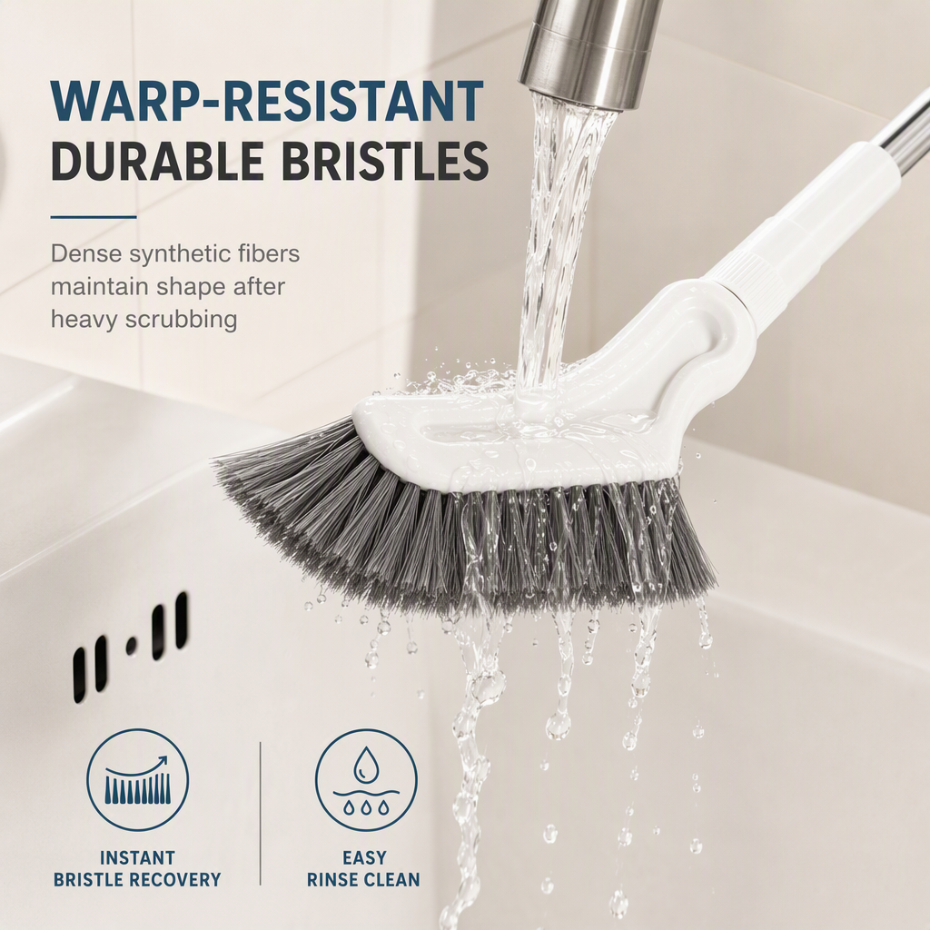 ⚡ FLITSDEAL – 50% KORTING! Verstelbare Lange Schrobborstel | Voor Vloeren, Badkamer, Tegels & Moeilijk Bereikbare Plekken