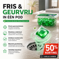 Bio-enzymatische afvoercapsules — Neutraliseert geuren direct bij de bron. Directe frisheid, zonder agressieve chemicaliën. Zeg dag tegen stank! 🚰✅