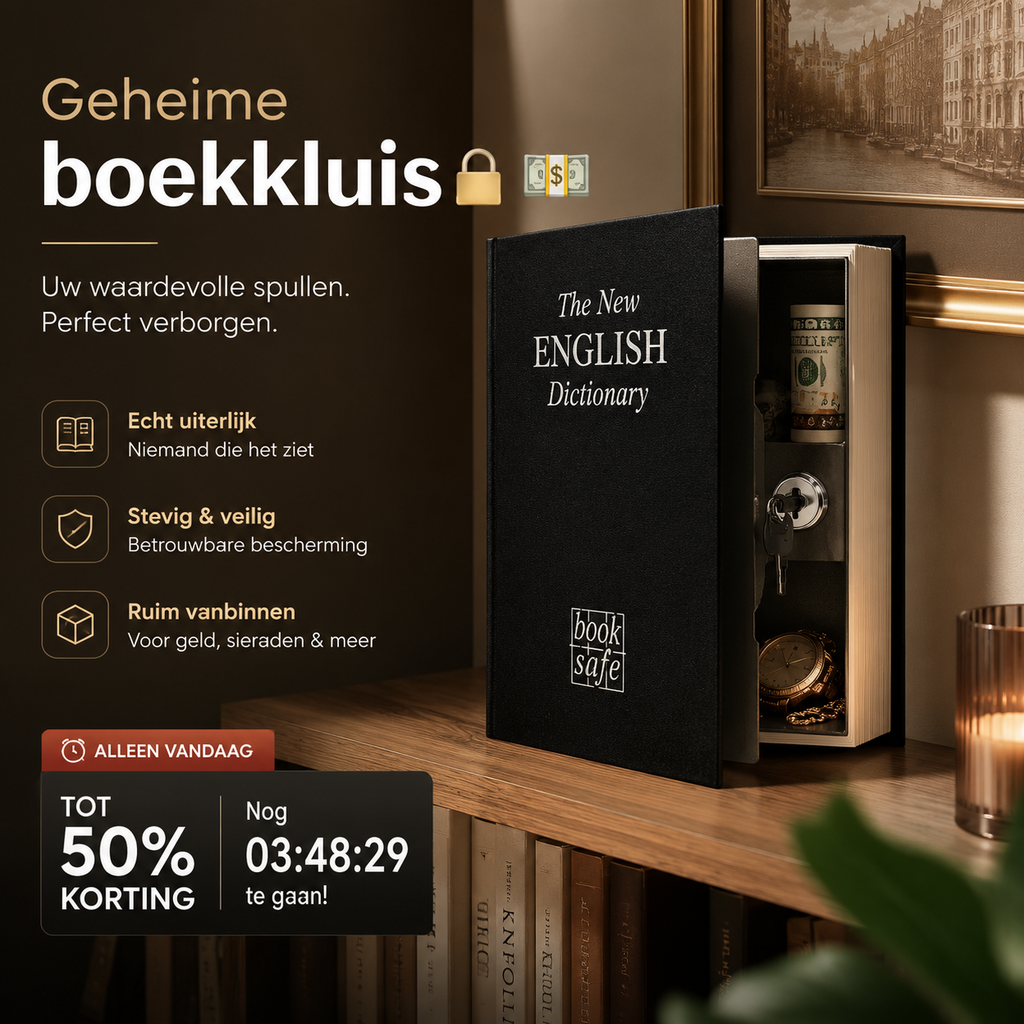 ⏳Tijdelijke korting van 50%⏰Geheime boekkluis🔒💵