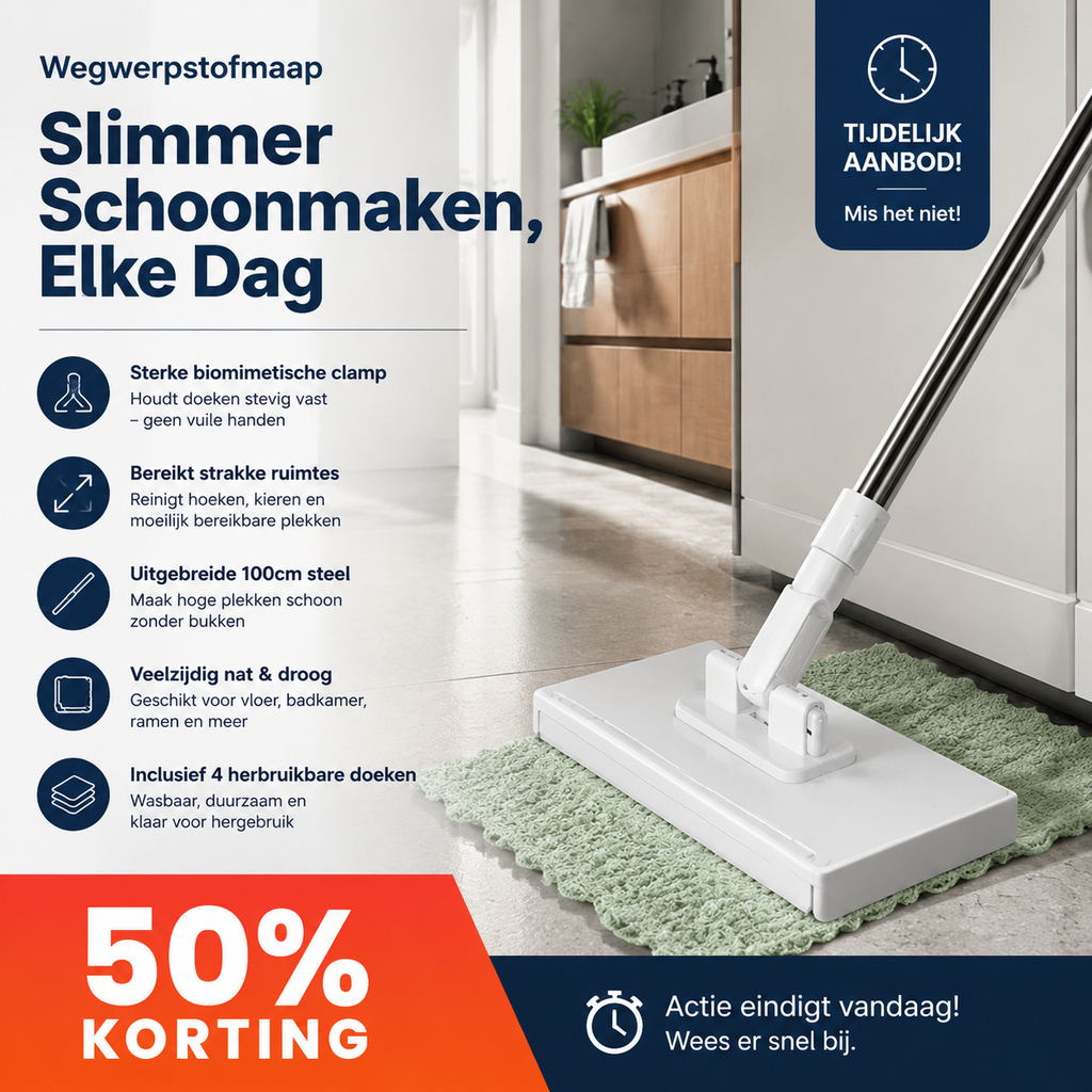 🔥 Laatste dag verkoop 50% korting 🔥 Wegwerpstofmaap met 4 herbruikbare doeken