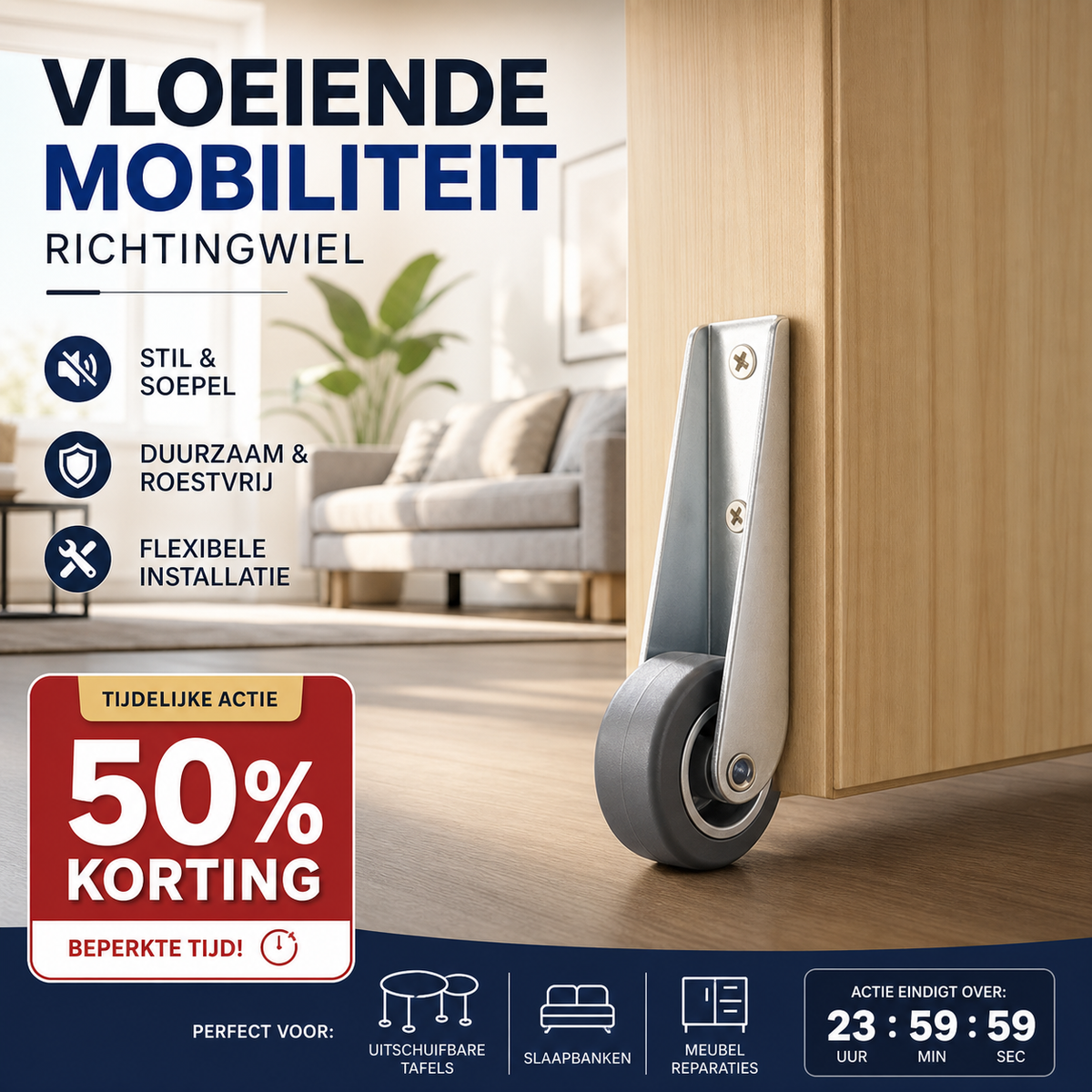 🔥Hete verkoop - Koop 1 gratis 1🔥Vloeiende Mobiliteit Richtingwiel