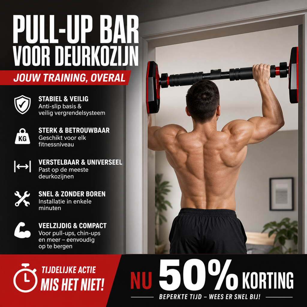 🏆LAATSTE DAG AANBIEDING 50% KORTING🔥 Optrekstang voor deurkozijnen
