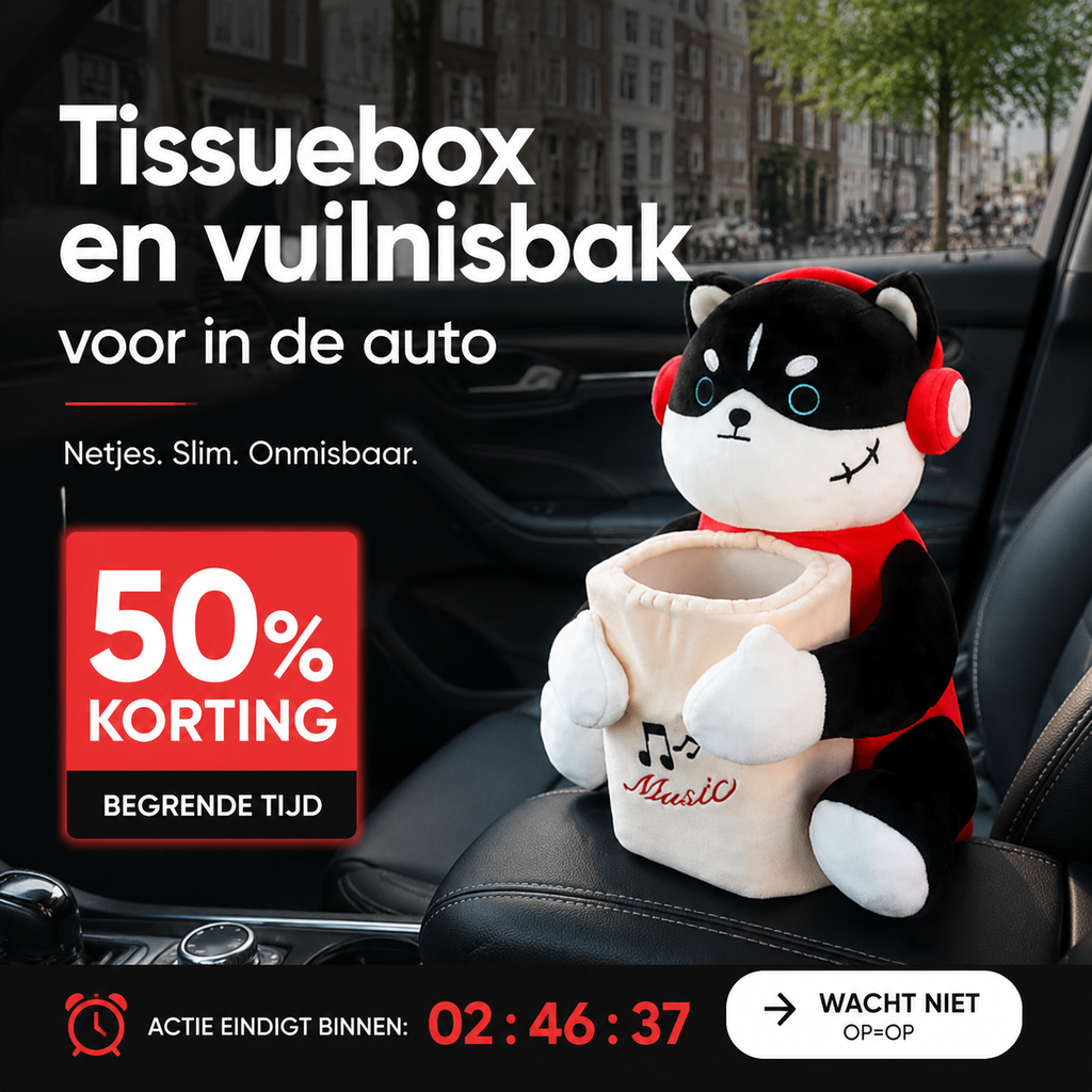 🐒Tissuebox en vuilnisbak voor in de auto